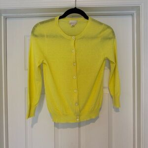 J. Crew Lemon Yellow Women's Cardigan
